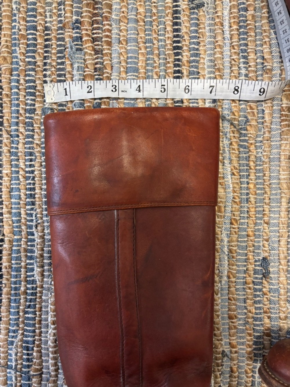Vintage 1970s FRYE Campus Longhorn Burgundy Tall Leather Boots - Size 6 - Picture 3 of 11